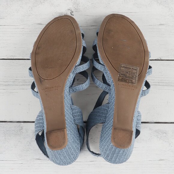 London Fog 7.5M Women's Light Blue, Heel Sling Strap, Open Toe Sandals - Picture 10 of 10